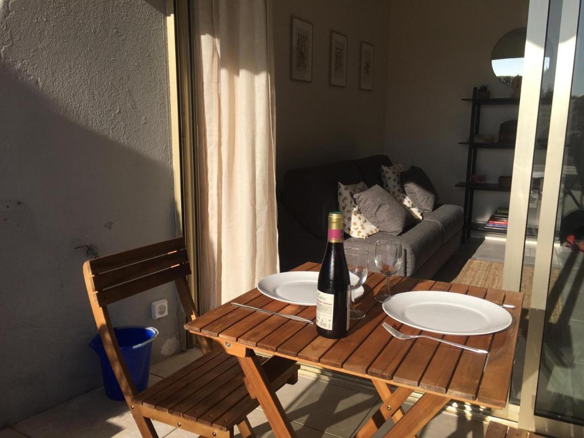 Bord de mer, studio avec terrasse Villeneuve-Loubet Esterno foto